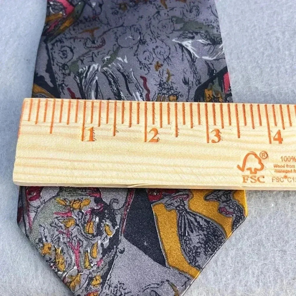 Regency Silk Tie vintage Italian print vases and somewhat abstract - Picture 4 of 4